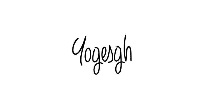 Use a signature maker to create a handwritten signature online. With this signature software, you can design (Angelique-Rose-font-FFP) your own signature for name Yogesgh. Yogesgh signature style 5 images and pictures png