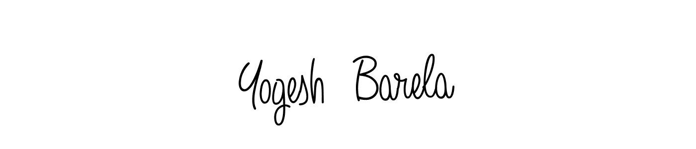 Yogesh  Barela stylish signature style. Best Handwritten Sign (Angelique-Rose-font-FFP) for my name. Handwritten Signature Collection Ideas for my name Yogesh  Barela. Yogesh  Barela signature style 5 images and pictures png