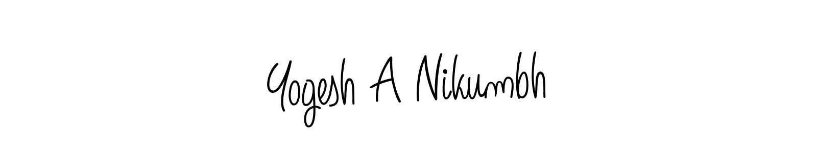 This is the best signature style for the Yogesh A Nikumbh name. Also you like these signature font (Angelique-Rose-font-FFP). Mix name signature. Yogesh A Nikumbh signature style 5 images and pictures png