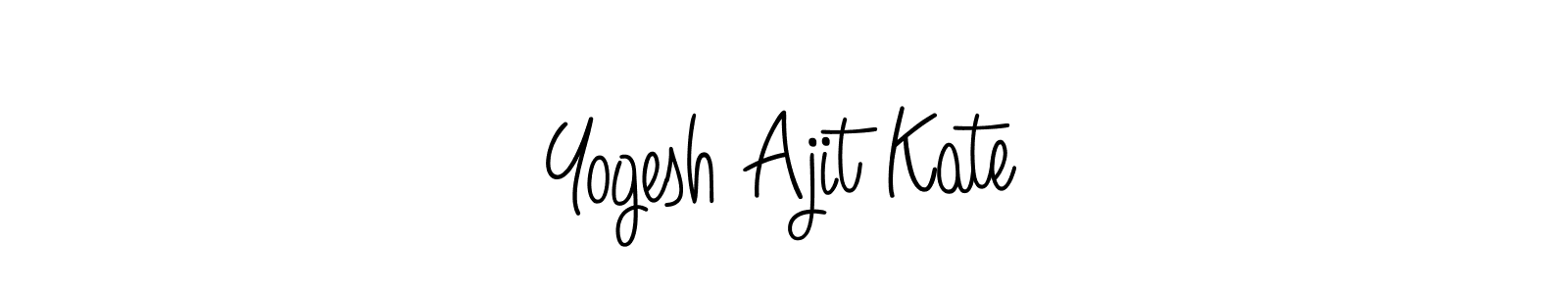 How to Draw Yogesh Ajit Kate signature style? Angelique-Rose-font-FFP is a latest design signature styles for name Yogesh Ajit Kate. Yogesh Ajit Kate signature style 5 images and pictures png