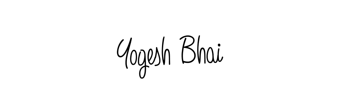 You should practise on your own different ways (Angelique-Rose-font-FFP) to write your name (Yogesh Bhai) in signature. don't let someone else do it for you. Yogesh Bhai signature style 5 images and pictures png