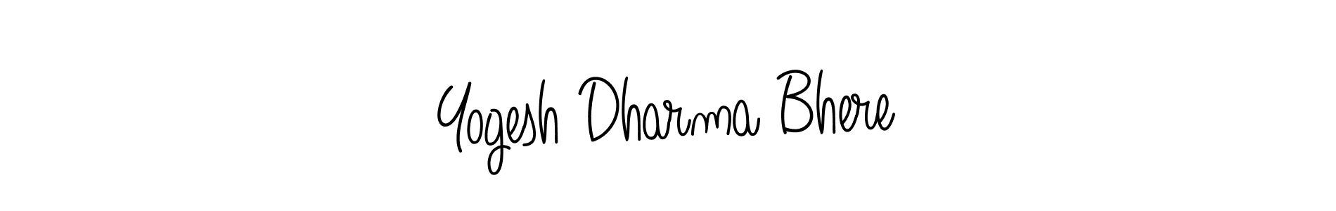 You should practise on your own different ways (Angelique-Rose-font-FFP) to write your name (Yogesh Dharma Bhere) in signature. don't let someone else do it for you. Yogesh Dharma Bhere signature style 5 images and pictures png