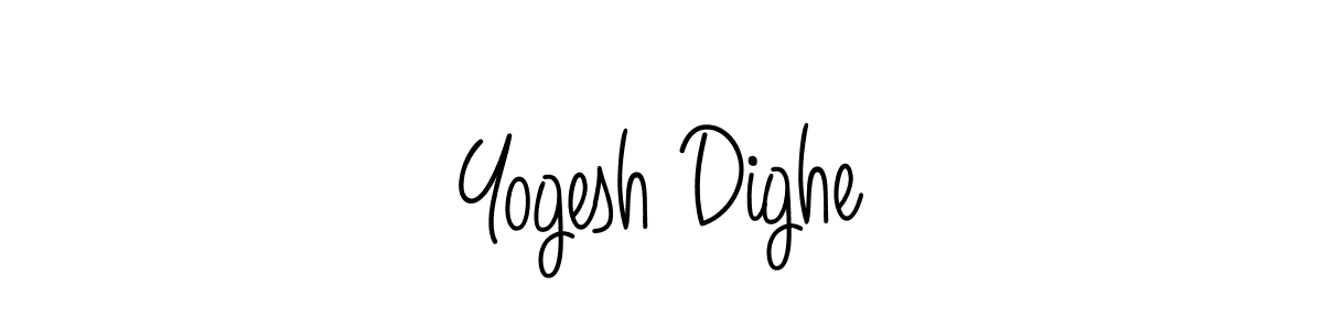 Yogesh Dighe stylish signature style. Best Handwritten Sign (Angelique-Rose-font-FFP) for my name. Handwritten Signature Collection Ideas for my name Yogesh Dighe. Yogesh Dighe signature style 5 images and pictures png