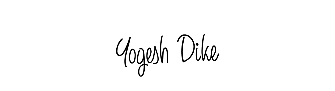 Make a short Yogesh Dike signature style. Manage your documents anywhere anytime using Angelique-Rose-font-FFP. Create and add eSignatures, submit forms, share and send files easily. Yogesh Dike signature style 5 images and pictures png