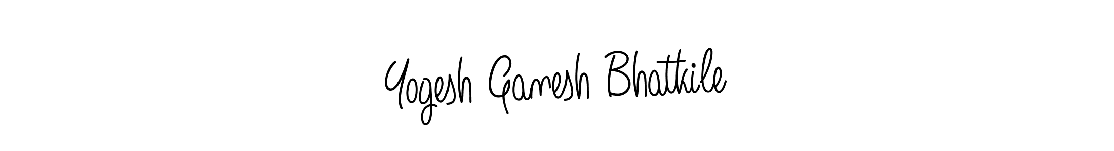 You should practise on your own different ways (Angelique-Rose-font-FFP) to write your name (Yogesh Ganesh Bhatkile) in signature. don't let someone else do it for you. Yogesh Ganesh Bhatkile signature style 5 images and pictures png