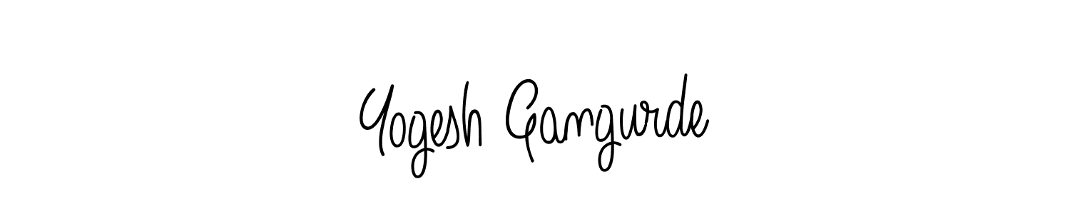 The best way (Angelique-Rose-font-FFP) to make a short signature is to pick only two or three words in your name. The name Yogesh Gangurde include a total of six letters. For converting this name. Yogesh Gangurde signature style 5 images and pictures png