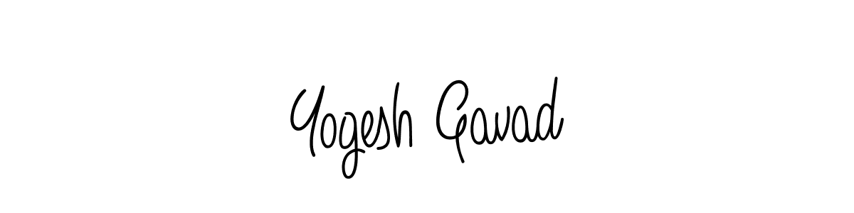 Use a signature maker to create a handwritten signature online. With this signature software, you can design (Angelique-Rose-font-FFP) your own signature for name Yogesh Gavad. Yogesh Gavad signature style 5 images and pictures png