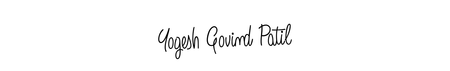 You should practise on your own different ways (Angelique-Rose-font-FFP) to write your name (Yogesh Govind Patil) in signature. don't let someone else do it for you. Yogesh Govind Patil signature style 5 images and pictures png