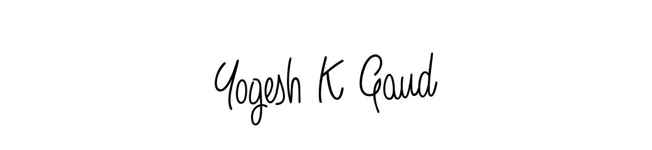 Make a short Yogesh K Gaud signature style. Manage your documents anywhere anytime using Angelique-Rose-font-FFP. Create and add eSignatures, submit forms, share and send files easily. Yogesh K Gaud signature style 5 images and pictures png