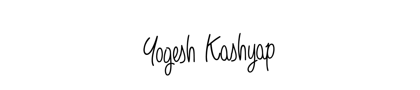 Yogesh Kashyap stylish signature style. Best Handwritten Sign (Angelique-Rose-font-FFP) for my name. Handwritten Signature Collection Ideas for my name Yogesh Kashyap. Yogesh Kashyap signature style 5 images and pictures png