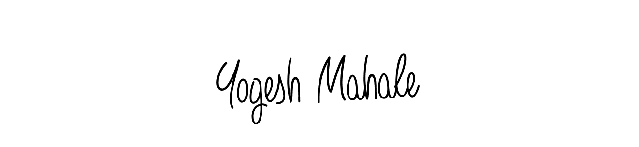 You should practise on your own different ways (Angelique-Rose-font-FFP) to write your name (Yogesh Mahale) in signature. don't let someone else do it for you. Yogesh Mahale signature style 5 images and pictures png