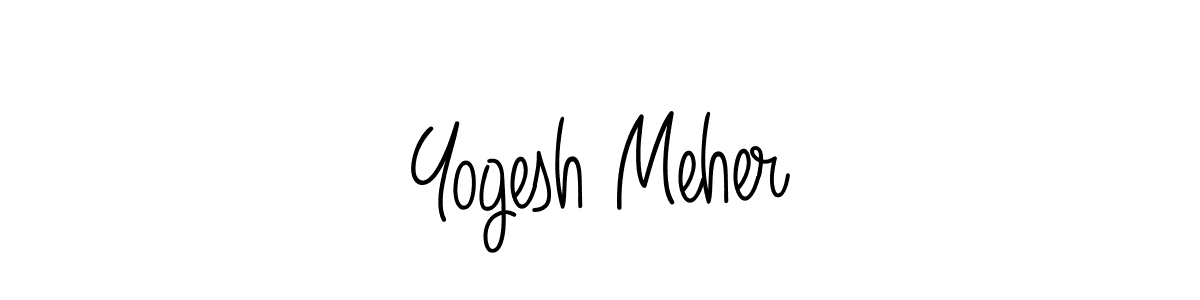 Make a short Yogesh Meher signature style. Manage your documents anywhere anytime using Angelique-Rose-font-FFP. Create and add eSignatures, submit forms, share and send files easily. Yogesh Meher signature style 5 images and pictures png