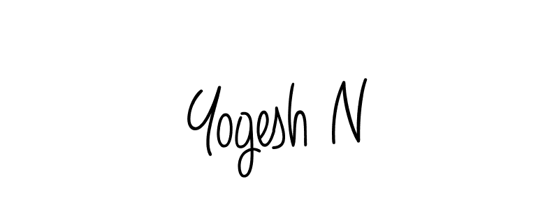 Create a beautiful signature design for name Yogesh N. With this signature (Angelique-Rose-font-FFP) fonts, you can make a handwritten signature for free. Yogesh N signature style 5 images and pictures png