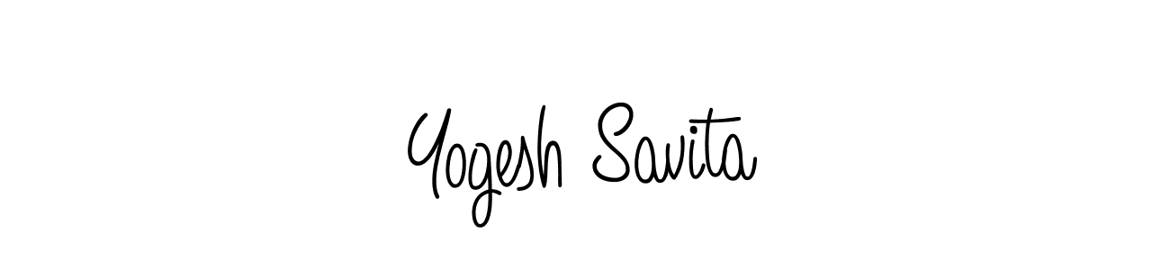 Use a signature maker to create a handwritten signature online. With this signature software, you can design (Angelique-Rose-font-FFP) your own signature for name Yogesh Savita. Yogesh Savita signature style 5 images and pictures png