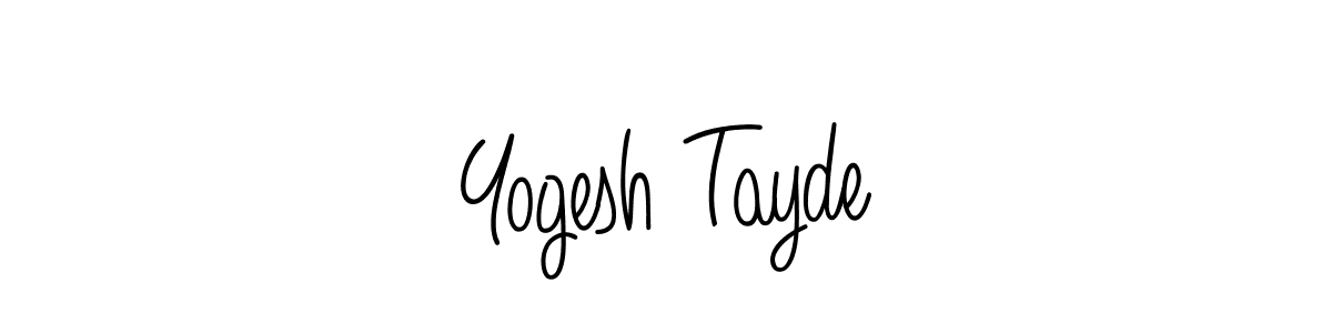 How to Draw Yogesh Tayde signature style? Angelique-Rose-font-FFP is a latest design signature styles for name Yogesh Tayde. Yogesh Tayde signature style 5 images and pictures png