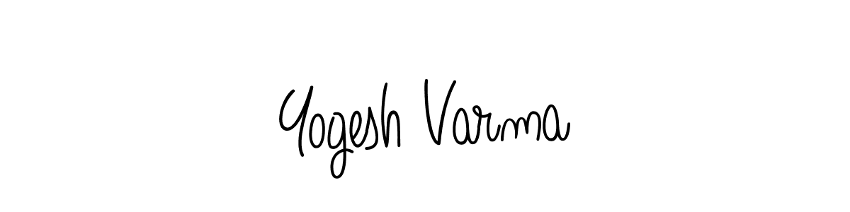 The best way (Angelique-Rose-font-FFP) to make a short signature is to pick only two or three words in your name. The name Yogesh Varma include a total of six letters. For converting this name. Yogesh Varma signature style 5 images and pictures png