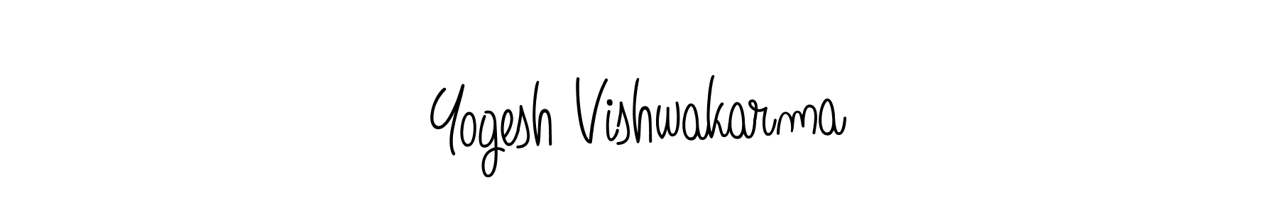 How to Draw Yogesh Vishwakarma signature style? Angelique-Rose-font-FFP is a latest design signature styles for name Yogesh Vishwakarma. Yogesh Vishwakarma signature style 5 images and pictures png