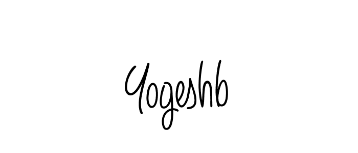 Yogeshb stylish signature style. Best Handwritten Sign (Angelique-Rose-font-FFP) for my name. Handwritten Signature Collection Ideas for my name Yogeshb. Yogeshb signature style 5 images and pictures png