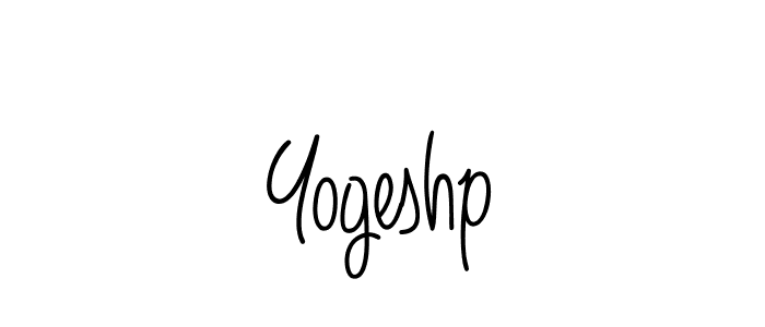 Use a signature maker to create a handwritten signature online. With this signature software, you can design (Angelique-Rose-font-FFP) your own signature for name Yogeshp. Yogeshp signature style 5 images and pictures png