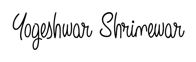 A modern signature idea for name Yogeshwar Shrinewar using Angelique-Rose-font-FFP font. Clean strokes and elegant curves make it stand out instantly. Yogeshwar Shrinewar signature style 5 images and pictures png