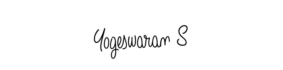 You should practise on your own different ways (Angelique-Rose-font-FFP) to write your name (Yogeswaran S) in signature. don't let someone else do it for you. Yogeswaran S signature style 5 images and pictures png