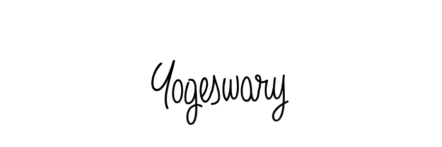 Make a beautiful signature design for name Yogeswary. With this signature (Angelique-Rose-font-FFP) style, you can create a handwritten signature for free. Yogeswary signature style 5 images and pictures png