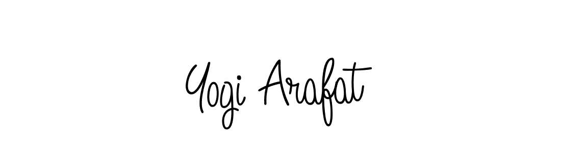 How to make Yogi Arafat name signature. Use Angelique-Rose-font-FFP style for creating short signs online. This is the latest handwritten sign. Yogi Arafat signature style 5 images and pictures png