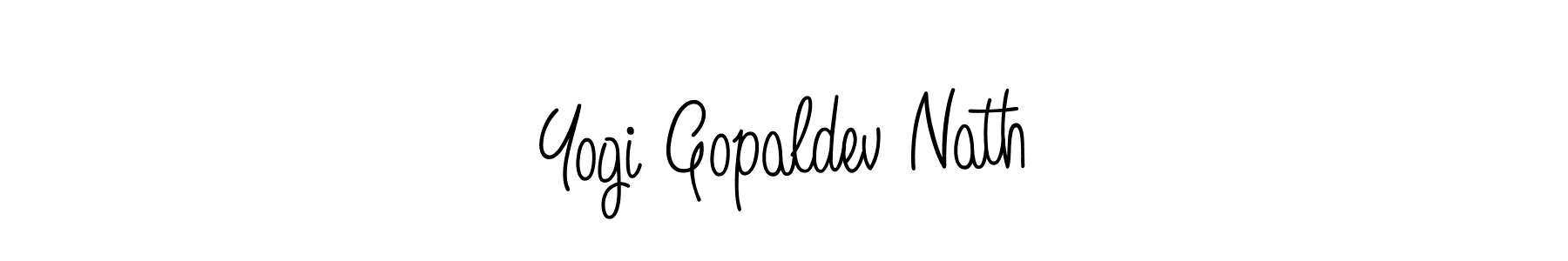 Make a beautiful signature design for name Yogi Gopaldev Nath. With this signature (Angelique-Rose-font-FFP) style, you can create a handwritten signature for free. Yogi Gopaldev Nath signature style 5 images and pictures png