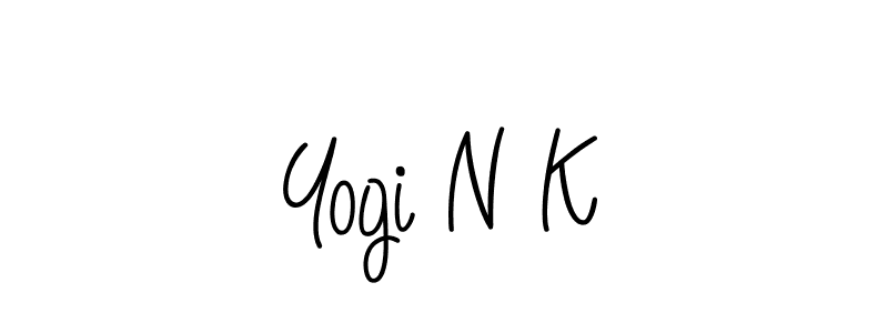 Design your own signature with our free online signature maker. With this signature software, you can create a handwritten (Angelique-Rose-font-FFP) signature for name Yogi N K. Yogi N K signature style 5 images and pictures png