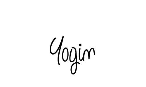 Use a signature maker to create a handwritten signature online. With this signature software, you can design (Angelique-Rose-font-FFP) your own signature for name Yogin. Yogin signature style 5 images and pictures png