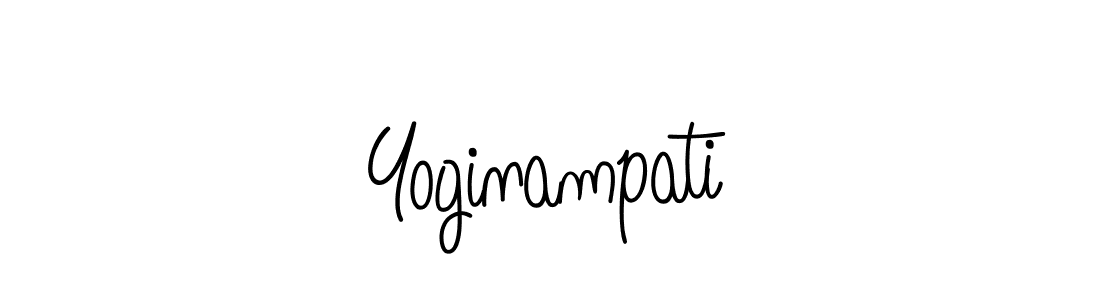 How to make Yoginampati name signature. Use Angelique-Rose-font-FFP style for creating short signs online. This is the latest handwritten sign. Yoginampati signature style 5 images and pictures png