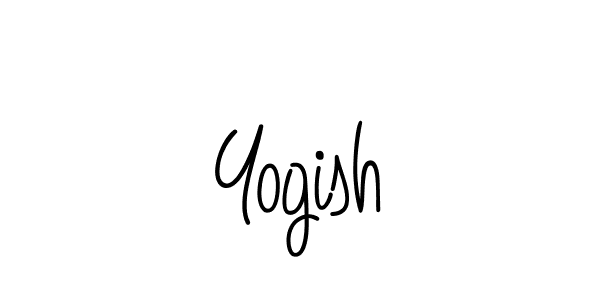 You should practise on your own different ways (Angelique-Rose-font-FFP) to write your name (Yogish) in signature. don't let someone else do it for you. Yogish signature style 5 images and pictures png