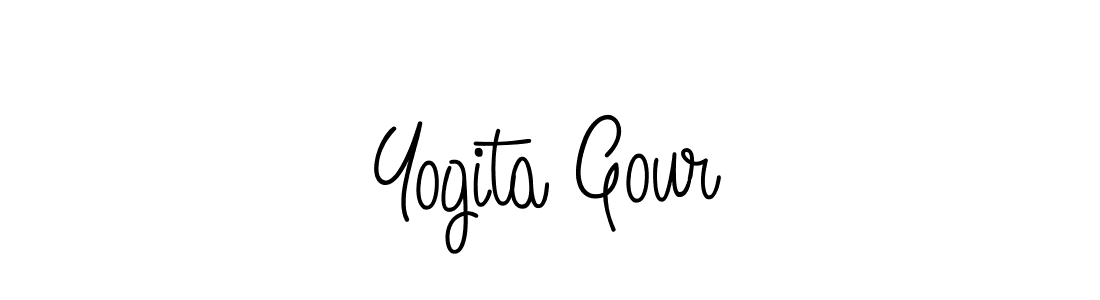 Create a beautiful signature design for name Yogita Gour. With this signature (Angelique-Rose-font-FFP) fonts, you can make a handwritten signature for free. Yogita Gour signature style 5 images and pictures png