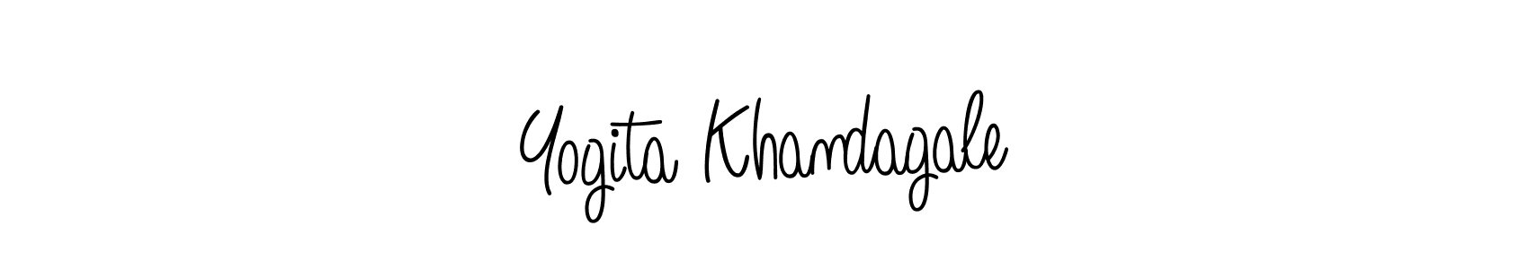 Make a beautiful signature design for name Yogita Khandagale. With this signature (Angelique-Rose-font-FFP) style, you can create a handwritten signature for free. Yogita Khandagale signature style 5 images and pictures png