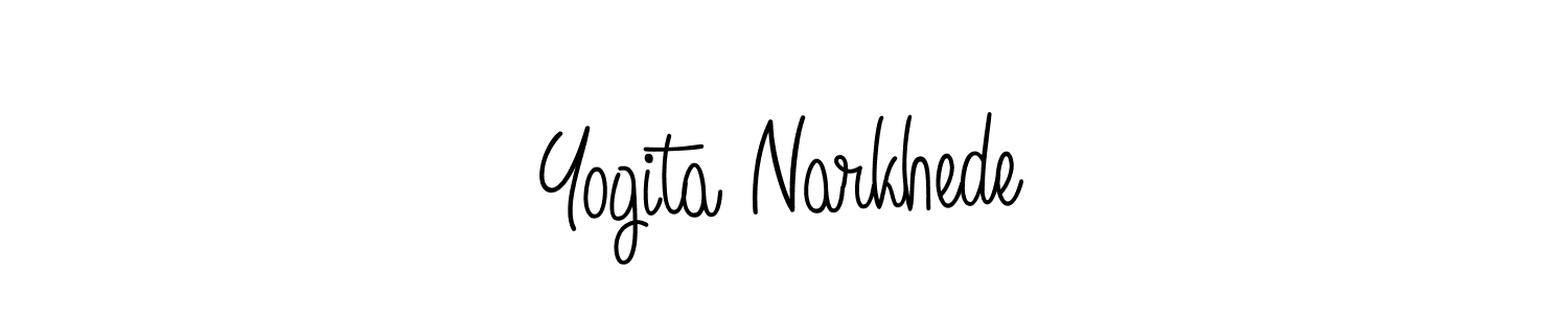 Use a signature maker to create a handwritten signature online. With this signature software, you can design (Angelique-Rose-font-FFP) your own signature for name Yogita Narkhede. Yogita Narkhede signature style 5 images and pictures png