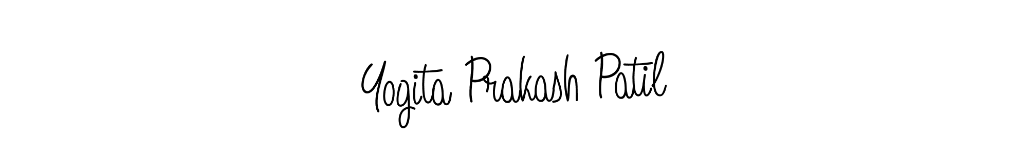 Make a beautiful signature design for name Yogita Prakash Patil. With this signature (Angelique-Rose-font-FFP) style, you can create a handwritten signature for free. Yogita Prakash Patil signature style 5 images and pictures png