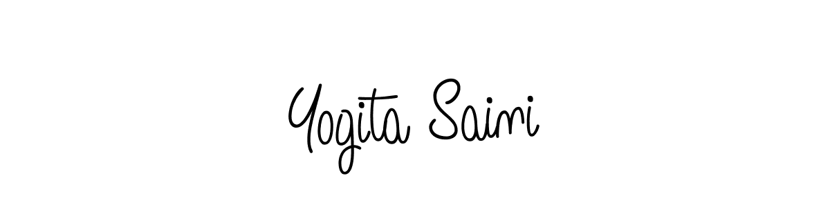 You should practise on your own different ways (Angelique-Rose-font-FFP) to write your name (Yogita Saini) in signature. don't let someone else do it for you. Yogita Saini signature style 5 images and pictures png