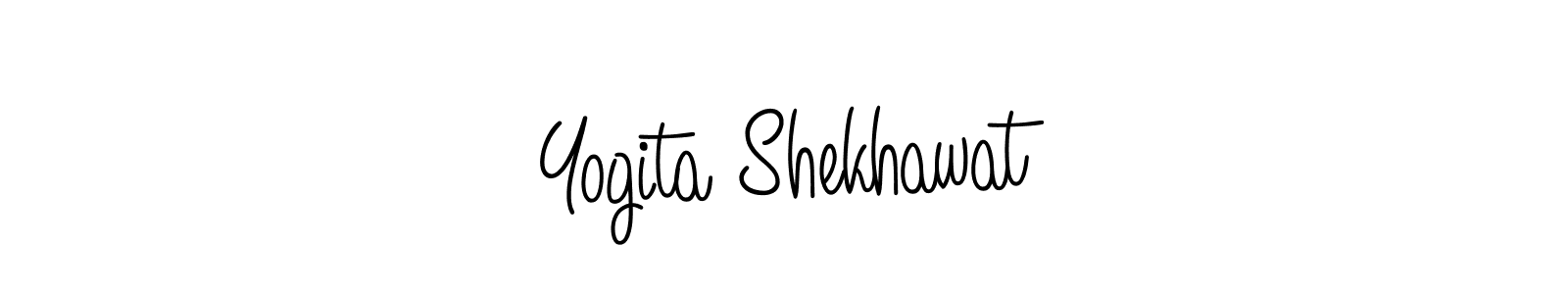 Make a beautiful signature design for name Yogita Shekhawat. With this signature (Angelique-Rose-font-FFP) style, you can create a handwritten signature for free. Yogita Shekhawat signature style 5 images and pictures png