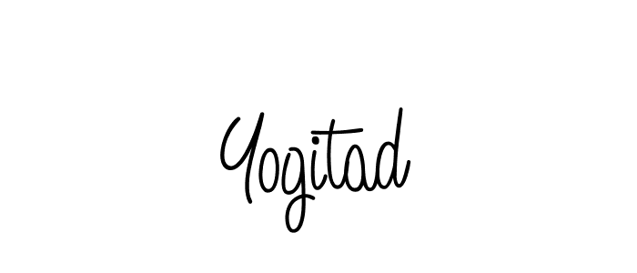 Use a signature maker to create a handwritten signature online. With this signature software, you can design (Angelique-Rose-font-FFP) your own signature for name Yogitad. Yogitad signature style 5 images and pictures png