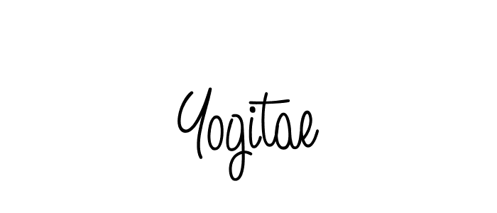 Yogitae stylish signature style. Best Handwritten Sign (Angelique-Rose-font-FFP) for my name. Handwritten Signature Collection Ideas for my name Yogitae. Yogitae signature style 5 images and pictures png