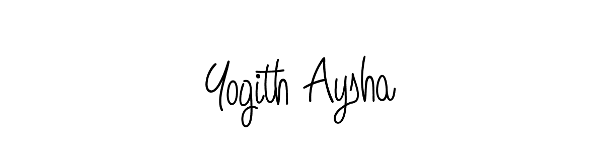 How to Draw Yogith Aysha signature style? Angelique-Rose-font-FFP is a latest design signature styles for name Yogith Aysha. Yogith Aysha signature style 5 images and pictures png