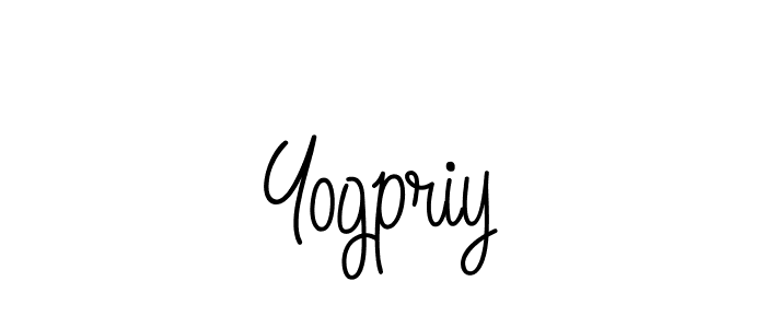 Design your own signature with our free online signature maker. With this signature software, you can create a handwritten (Angelique-Rose-font-FFP) signature for name Yogpriy. Yogpriy signature style 5 images and pictures png