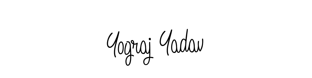 You should practise on your own different ways (Angelique-Rose-font-FFP) to write your name (Yograj Yadav) in signature. don't let someone else do it for you. Yograj Yadav signature style 5 images and pictures png
