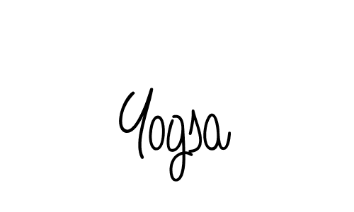 Design your own signature with our free online signature maker. With this signature software, you can create a handwritten (Angelique-Rose-font-FFP) signature for name Yogsa. Yogsa signature style 5 images and pictures png