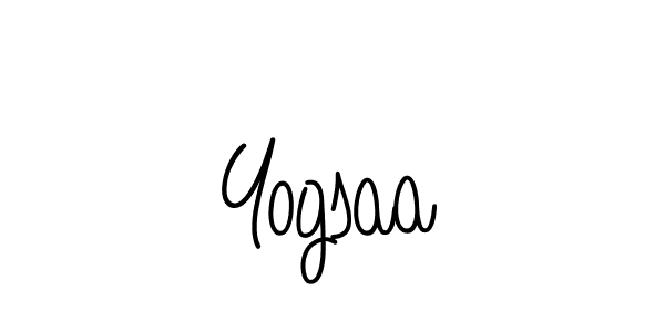 Make a beautiful signature design for name Yogsaa. With this signature (Angelique-Rose-font-FFP) style, you can create a handwritten signature for free. Yogsaa signature style 5 images and pictures png