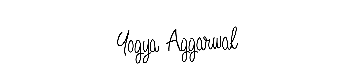 Create a beautiful signature design for name Yogya Aggarwal. With this signature (Angelique-Rose-font-FFP) fonts, you can make a handwritten signature for free. Yogya Aggarwal signature style 5 images and pictures png