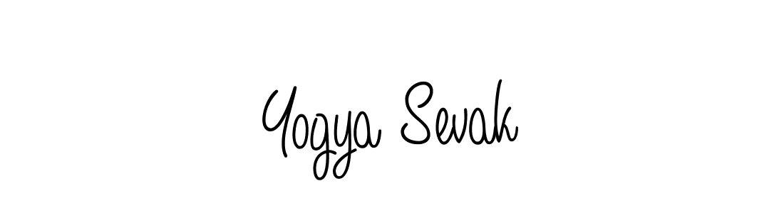 Make a beautiful signature design for name Yogya Sevak. With this signature (Angelique-Rose-font-FFP) style, you can create a handwritten signature for free. Yogya Sevak signature style 5 images and pictures png