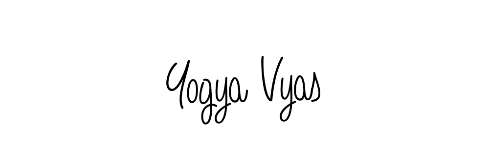 Create a beautiful signature design for name Yogya Vyas. With this signature (Angelique-Rose-font-FFP) fonts, you can make a handwritten signature for free. Yogya Vyas signature style 5 images and pictures png