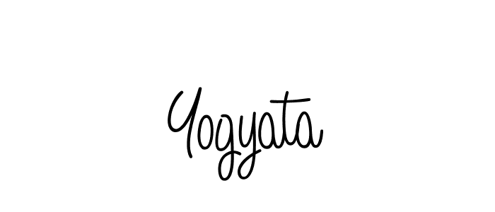 How to make Yogyata name signature. Use Angelique-Rose-font-FFP style for creating short signs online. This is the latest handwritten sign. Yogyata signature style 5 images and pictures png