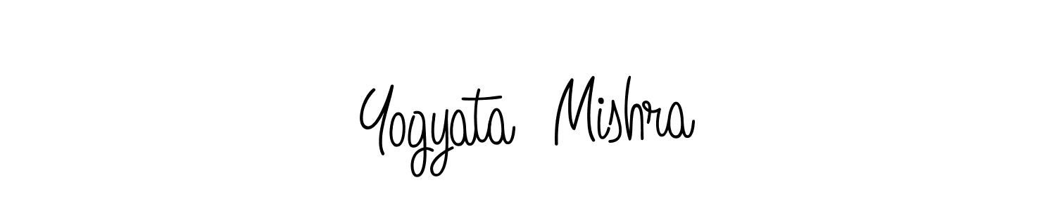 Create a beautiful signature design for name Yogyata  Mishra. With this signature (Angelique-Rose-font-FFP) fonts, you can make a handwritten signature for free. Yogyata  Mishra signature style 5 images and pictures png